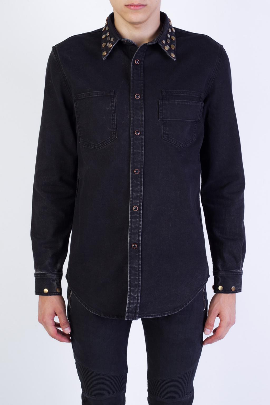 Black Studded denim shirt Givenchy Vitkac France